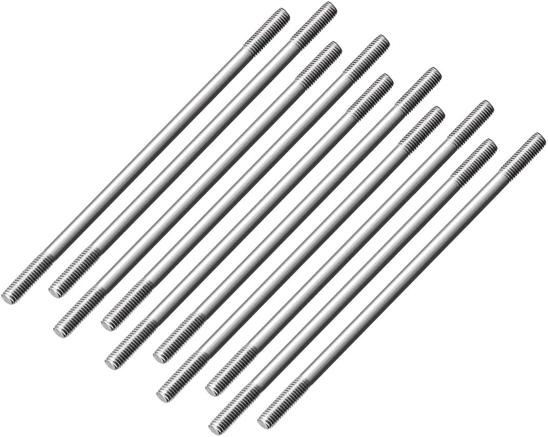 uxcell M3x75mm Pushrod Connector Stainless Steel Rod Linkage,for RC Boat,Car,Airplane,Helicopter,10pcs