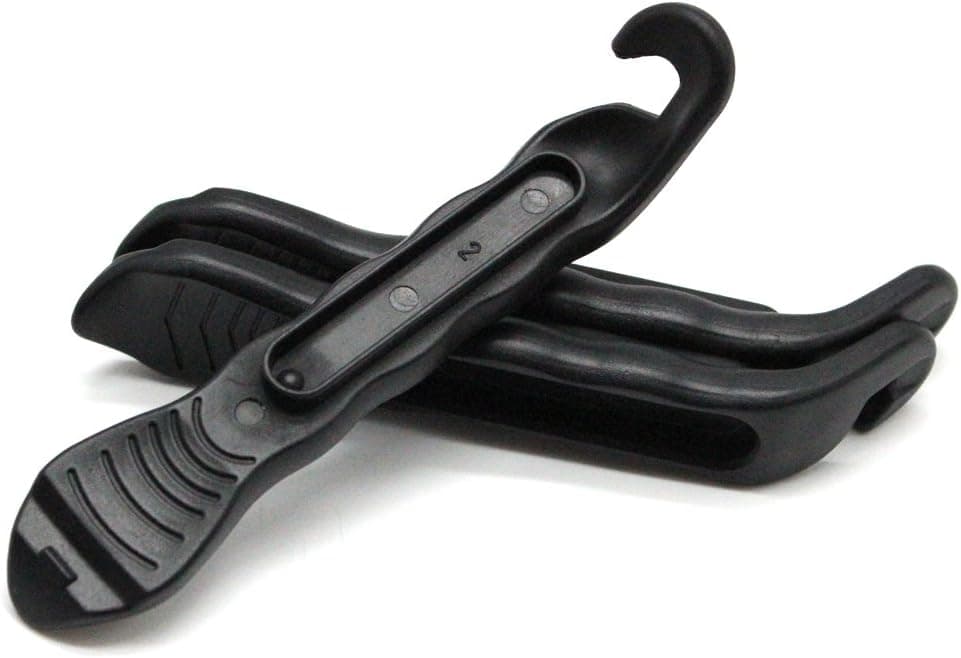 HanKer Bike Tire Levers - 3 Pcs Strong and Durable Carbon Steel Steel Tire Levers | No Scratch The Wheel to Repair Bicycle Tube- -【Black】