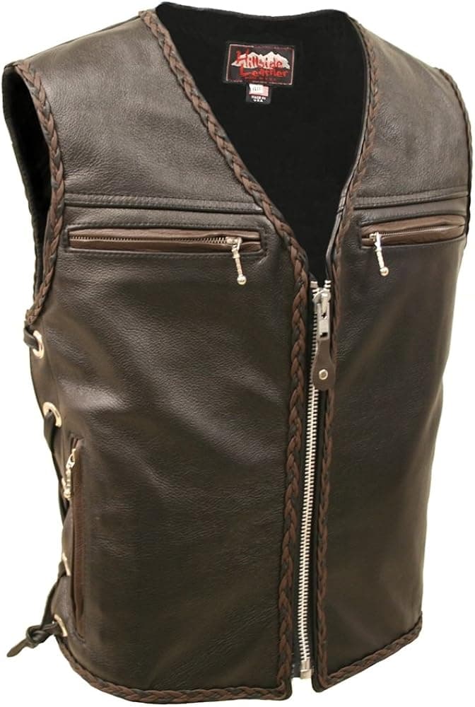 HILLSIDE USA LEATHER INC. The Elite Braided Vest