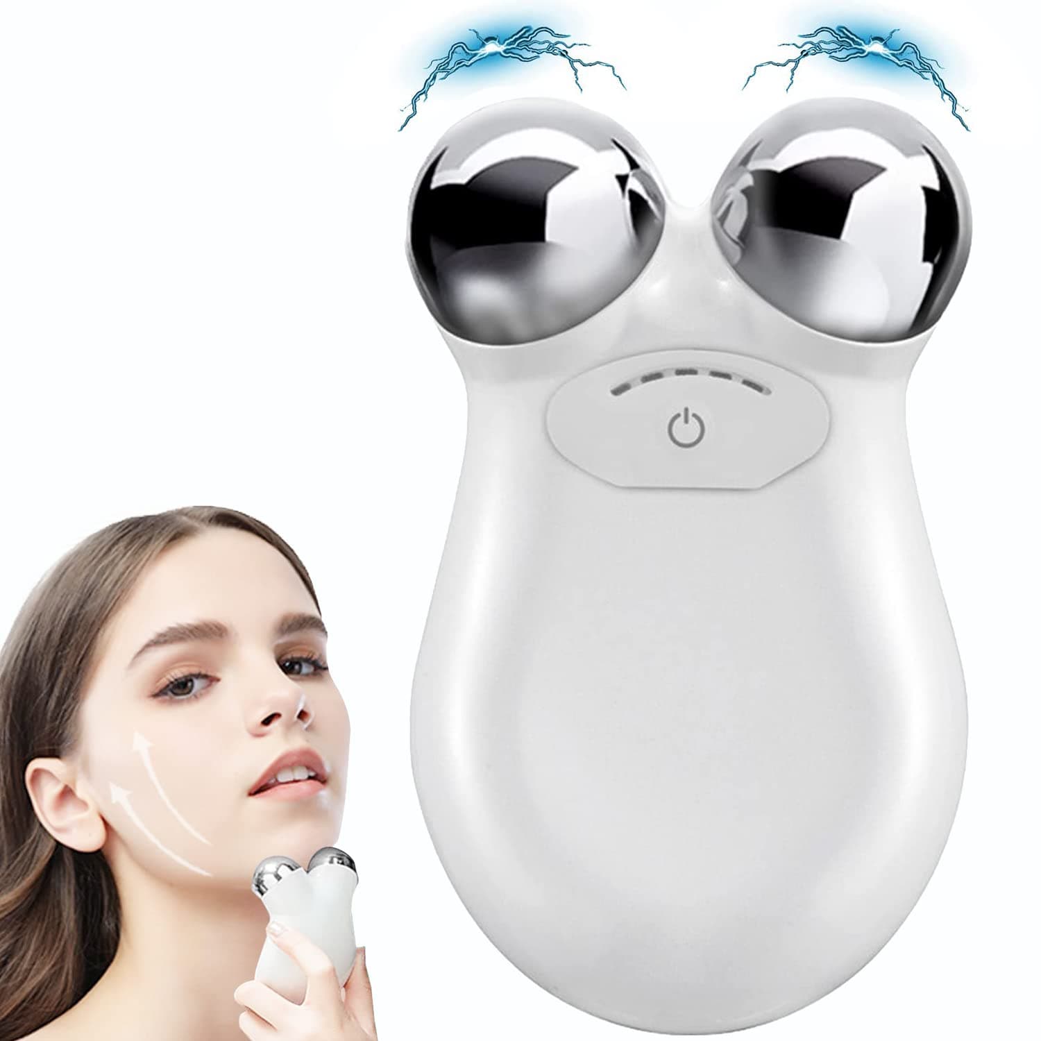 Microcurrent Facial Device,Face Lift Device,Mini Microcurrent Face Device Roller,Microsculpt Device for Face,Lift The face and Tighten The Skin,Facial Wrinkle Remover Toning Device
