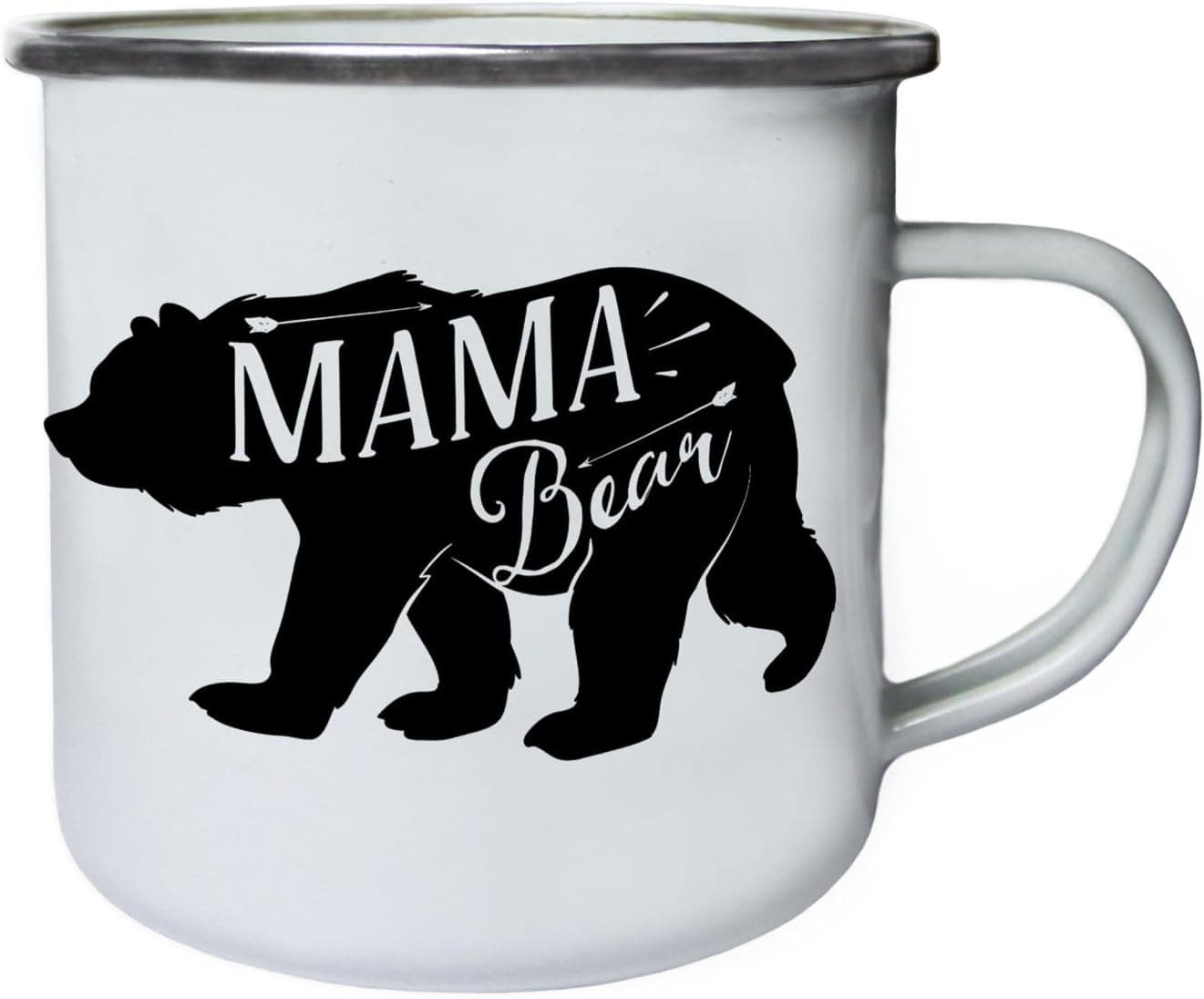 Mama Bear Retro,Tin, Enamel 10oz Mug j338e