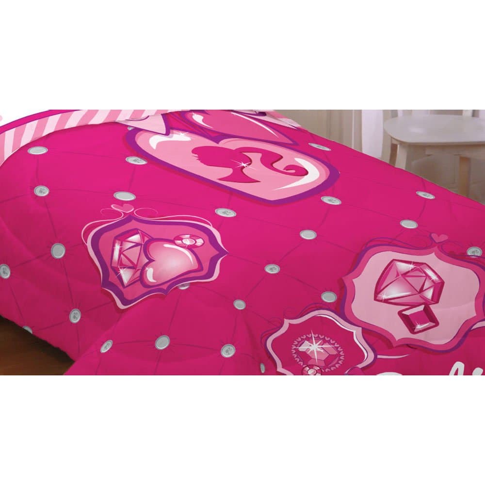 Mattel Barbie Twin Comforter Sweet Silhouette Bedding
