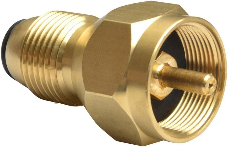 Safety Tank Fill Attachment Solid Brass Propane Refill Adapter For One Pound Tank by L.F.Z