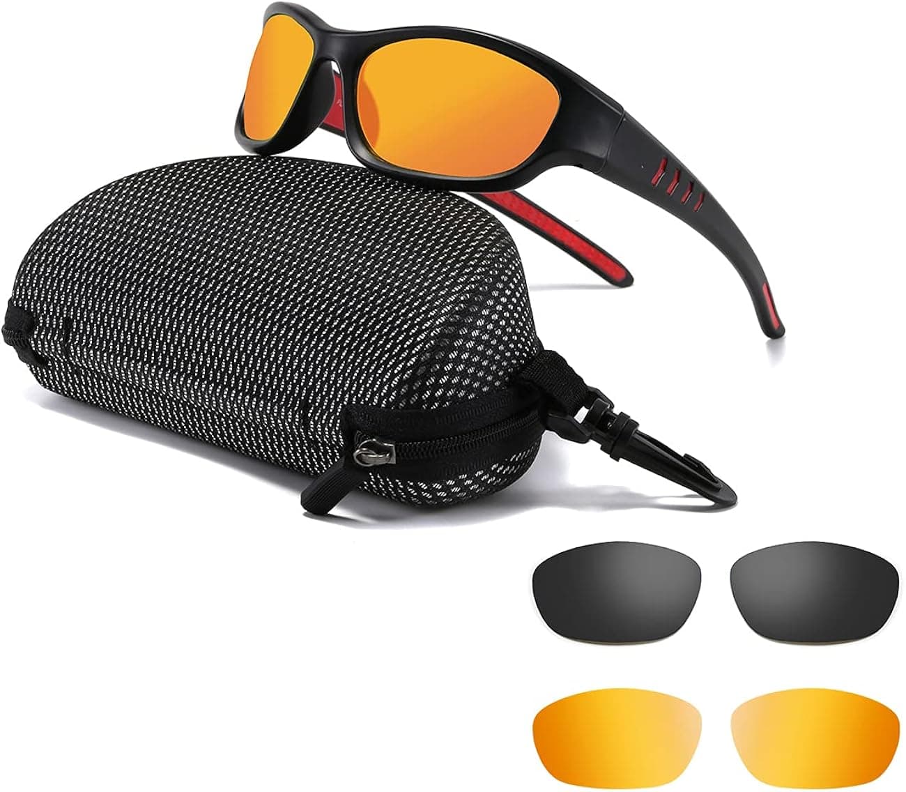 MALIDAK Polarized Floating Sunglasses for Men Women with Case 2 Pairs Lens