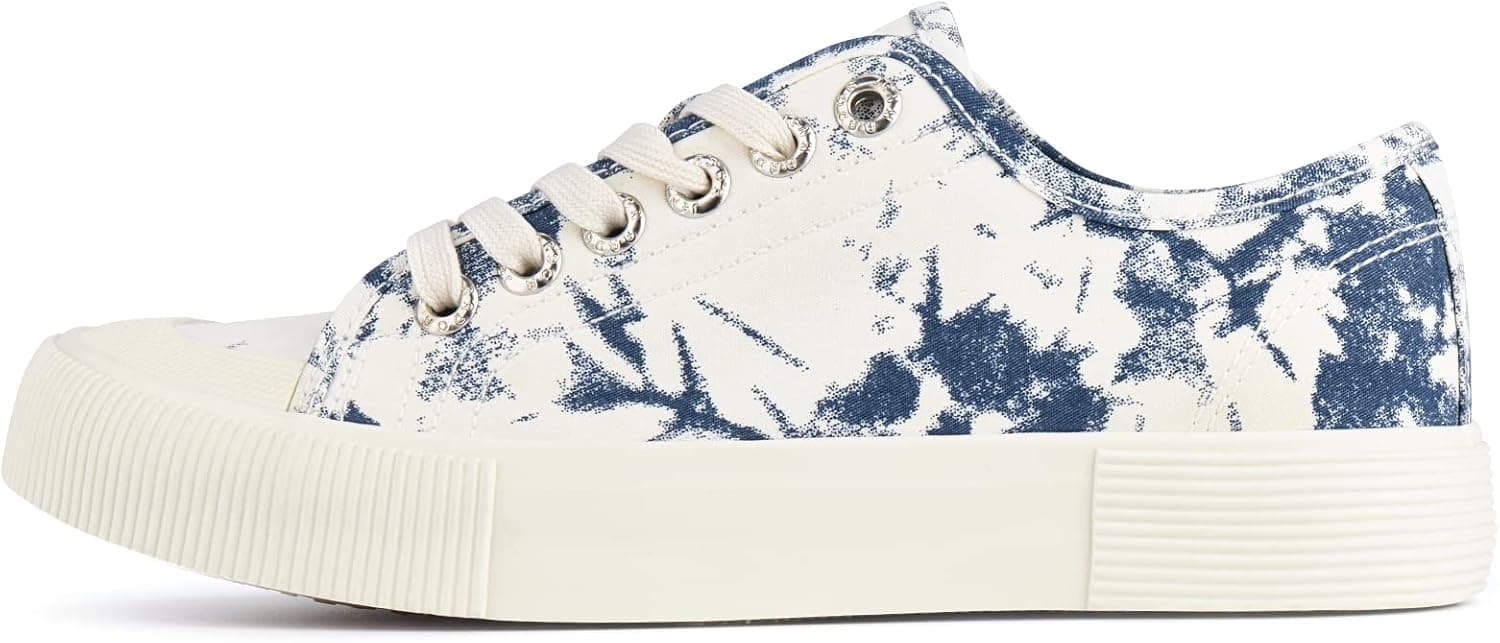 JENN ARDOR Women's Canvas Sneakers Classic Low Cut Lace-Up Casual Shoes Fashion Comfortable Walking Flats