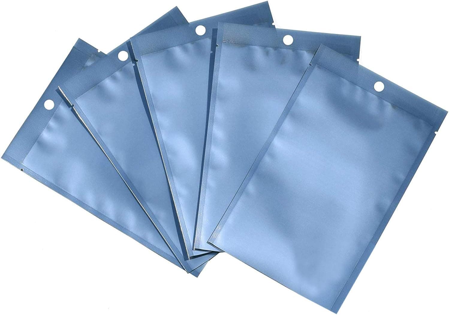 AwePackage Clear Silver Flat Pouch Bag for Home Made Jerky (100, 5x8"(1.5oz))