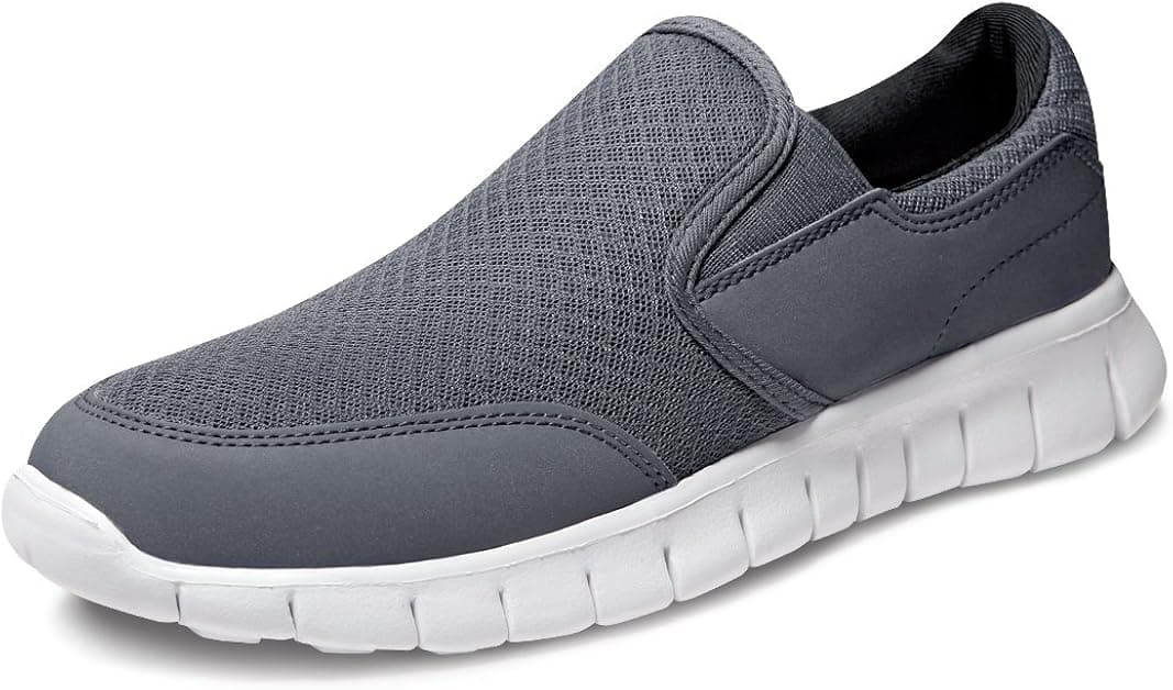 TSLA Men's Loafers & Slip-On Shoes, Lightweight Breathable Mesh Walking Shoes, Comfortable Casual Work Sneakers