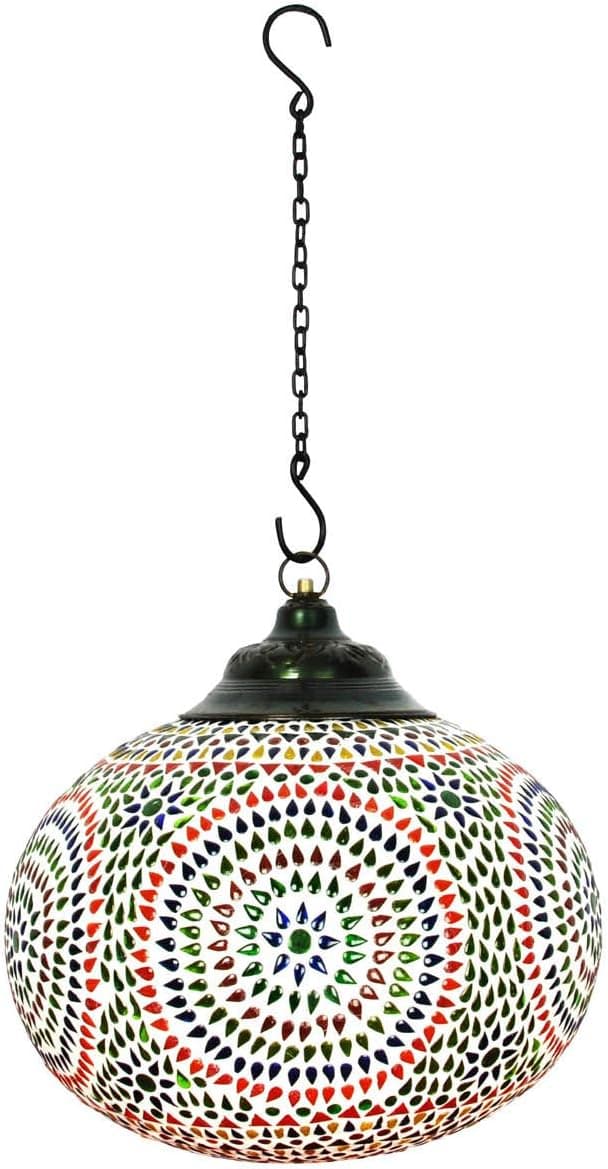 Lalhaveli Handmade Glass Hanging Lamp Decorative Ceiling Lightshade Pendant