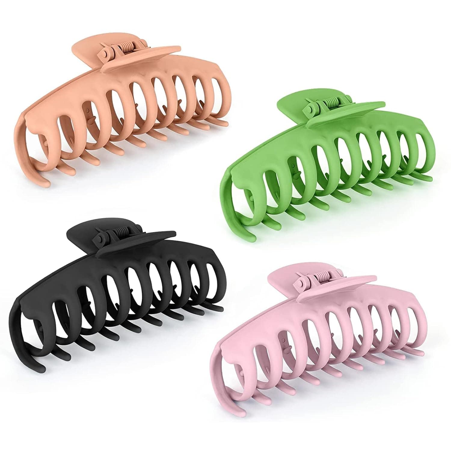 Hair Claw Clips - YONGDA 4 Pack Nonslip Large Hair Clips for Women Jaw Clips for Thin Hair Strong Hold for Thick Hair Great Gifts for Girls Women, 4 Colors Available Fashion Accessories