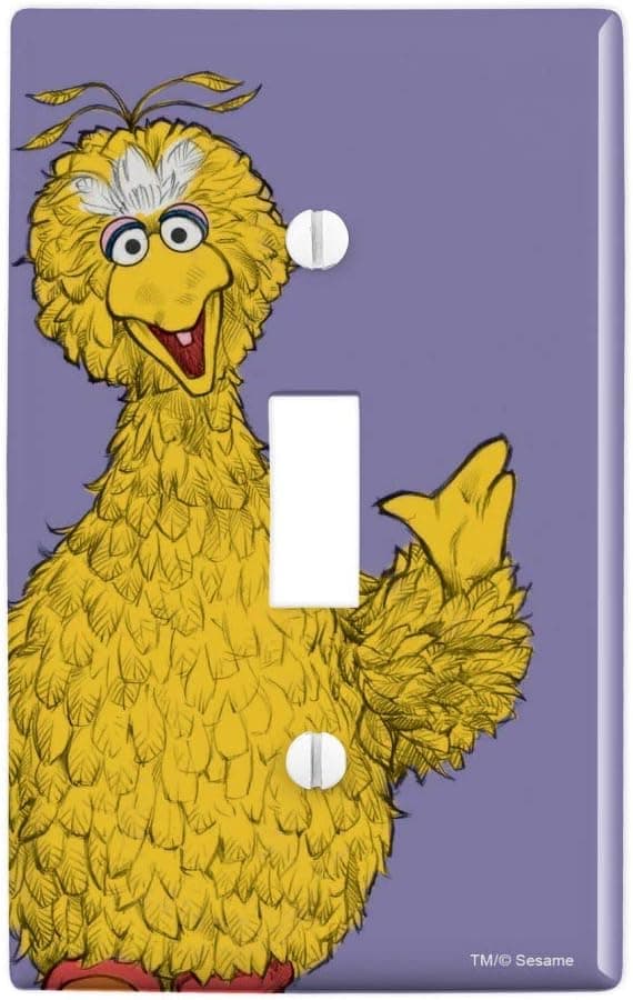 GRAPHICS & MORE Sesame Street Vintage Big Bird Plastic Wall Decor Toggle Light Switch Plate Cover