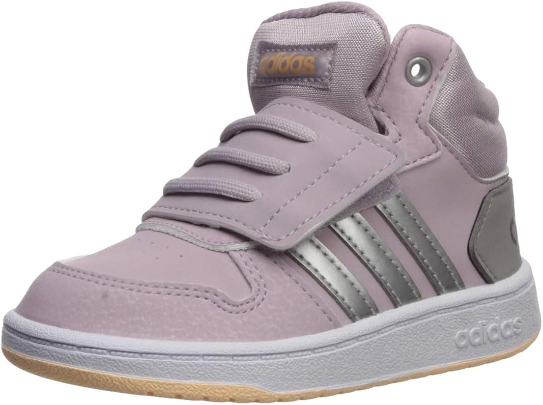 adidas Kids Hoops Mid 2.0 Sneaker, Mauve/Matte Silver/Light Granite, 10 US Unisex Toddler