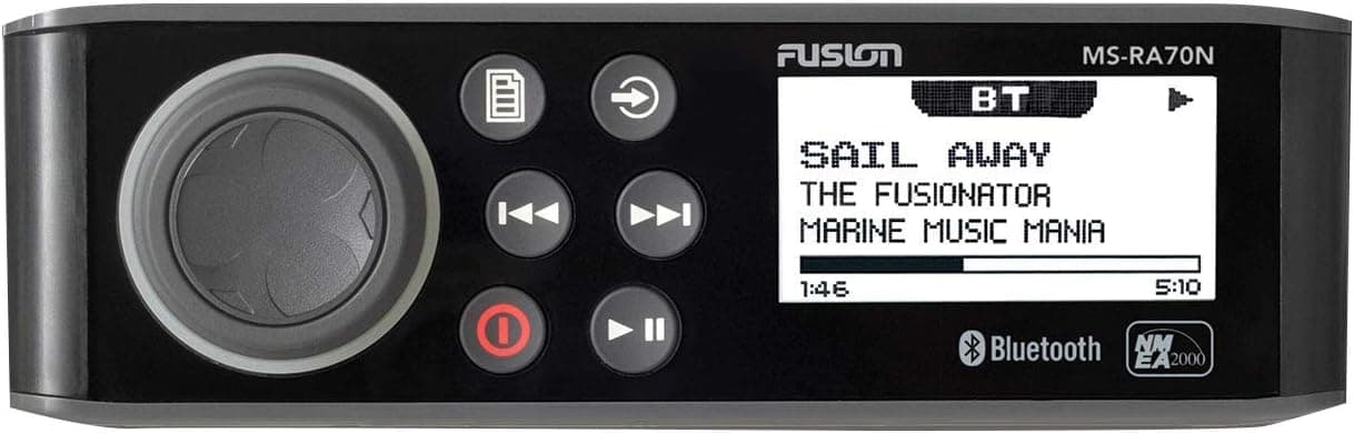Fusion MS-RA70N Marine Stereo, DIN Size With NMEA 2000, A Garmin Brand