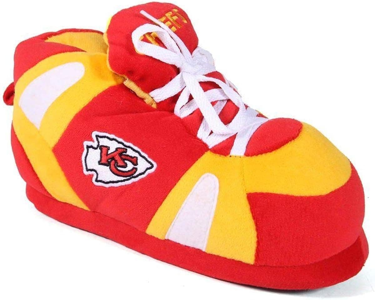 Happy Feet Mens y Womens NFL Sneaker, SM - W T12.5-5, M T12.5-4, Kansas City Chiefs