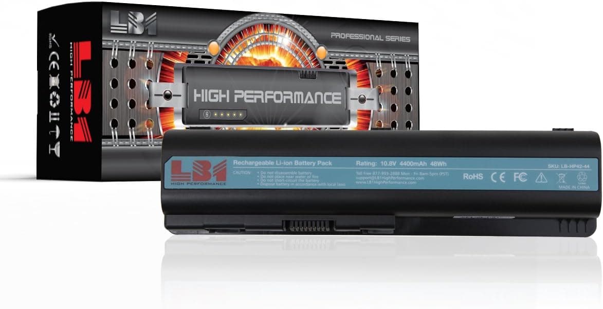 LB1 High Performance Battery for HP Pavilion DV6-1330SP, Fits: HSTNN-W50C, EV06055, 462890-162, 462890-542