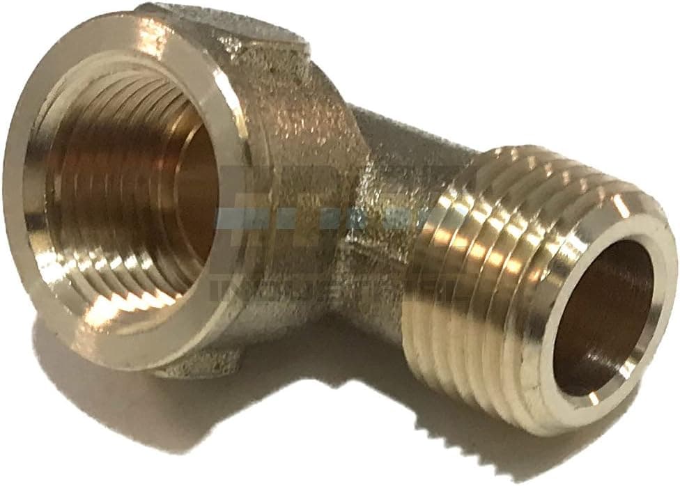 EDGE INDUSTRIAL Forged Brass 90 Degree Street Elbow 3/8" Male NPT X 3/8" Female NPT Fuel / AIR/ Water / Oil/ Gas WOG (Qty 01)