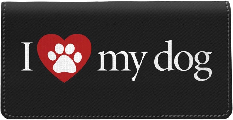 Snaptotes I Love My Dog Checkbook Cover One Size Red White Black