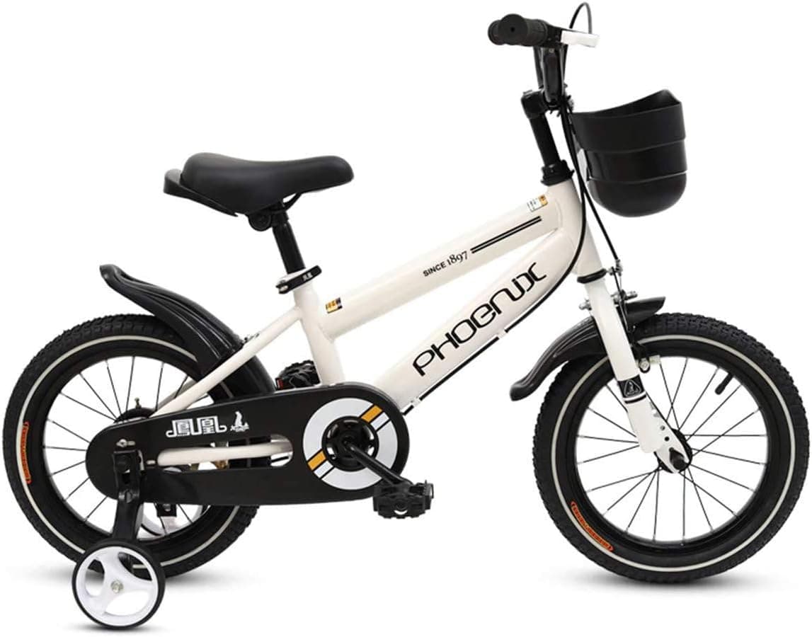 PHOENIX 14 16 18 inch Kids Bike with Training Wheels, Basket for Boys and Girls Toddler Bicycle for 3-9 Years Old