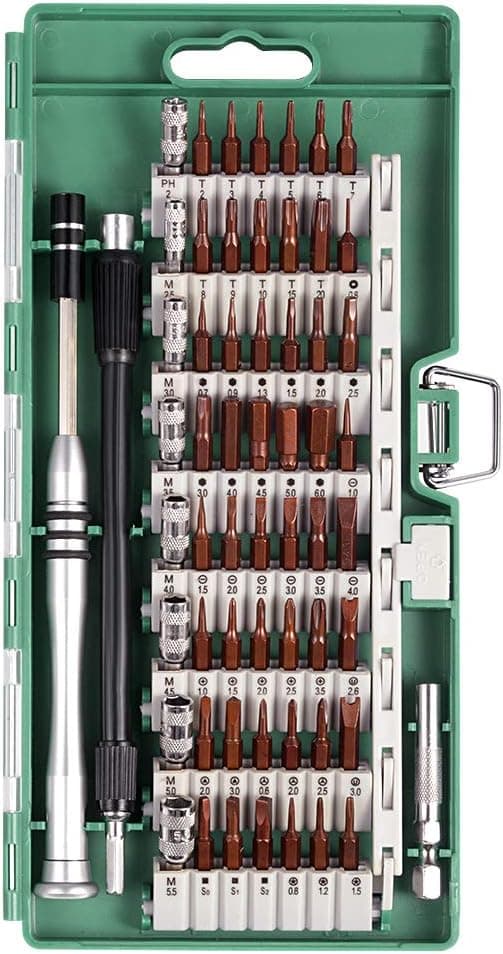 Aosky Professional Precision Screwdriver Set 60 in 1 with 56 Bits Magnetic Repair Tool Kit for iPhone Tablet Game Console and More Green
