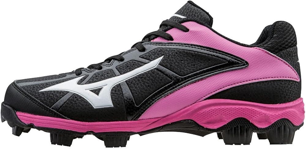 Mizuno Women's 9-Spike Advanced Finch Franchise 6 Molded Softball Cleats - Black & Pink