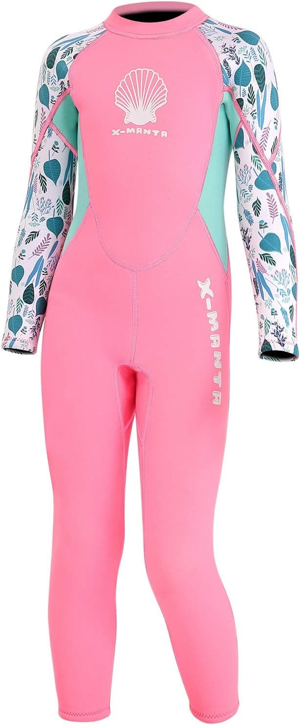 Wetsuit Kids Boys Girls 2.5mm Neoprene One Piece Thermal Swimsuit Full Long Sleeve Wet Suits for Toddler Child Junior Youth Swim Surf Dive