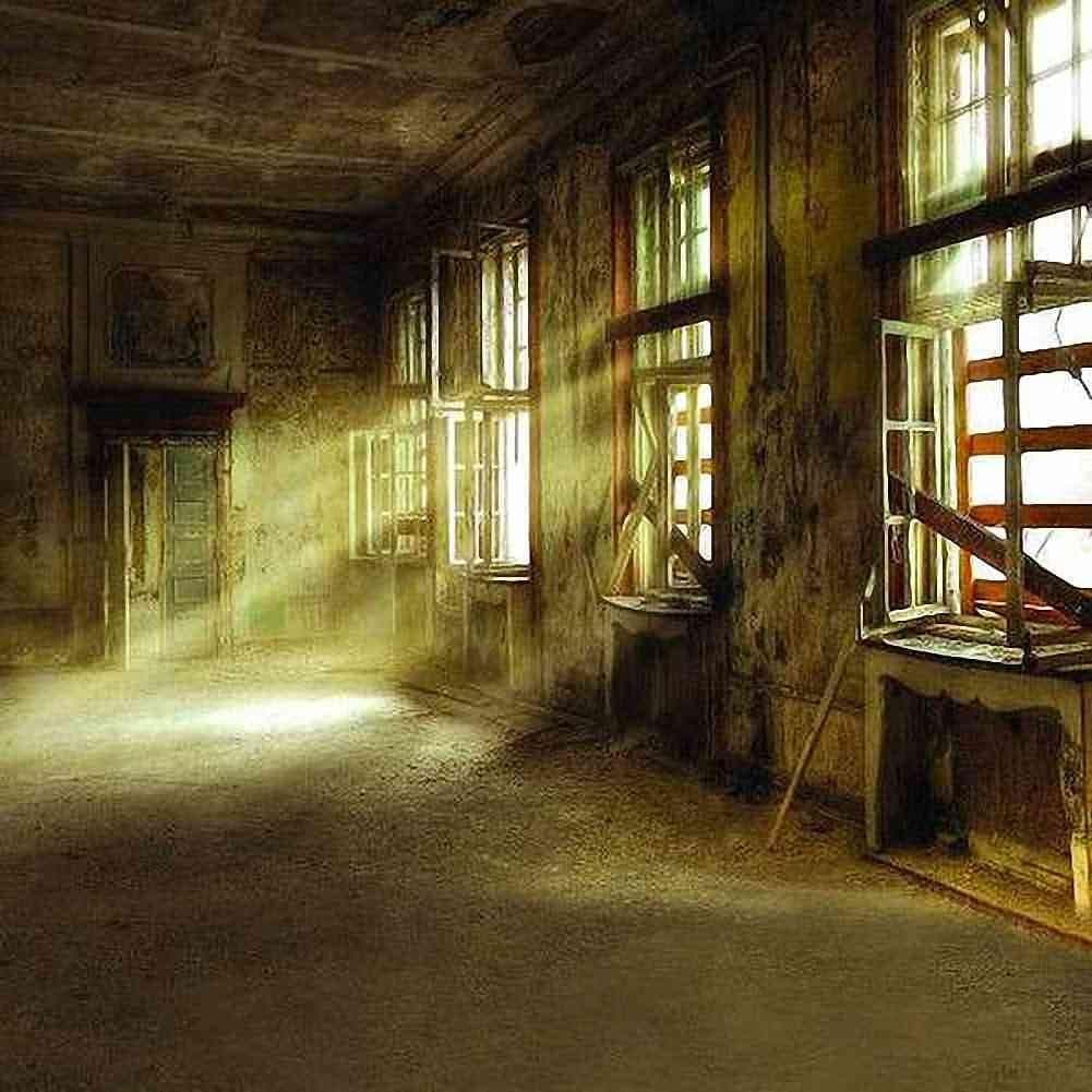 GladsBuy Dilapidated House 10' x 10' Computer Printed Photography Backdrop Indoor Theme Background DT-11-57