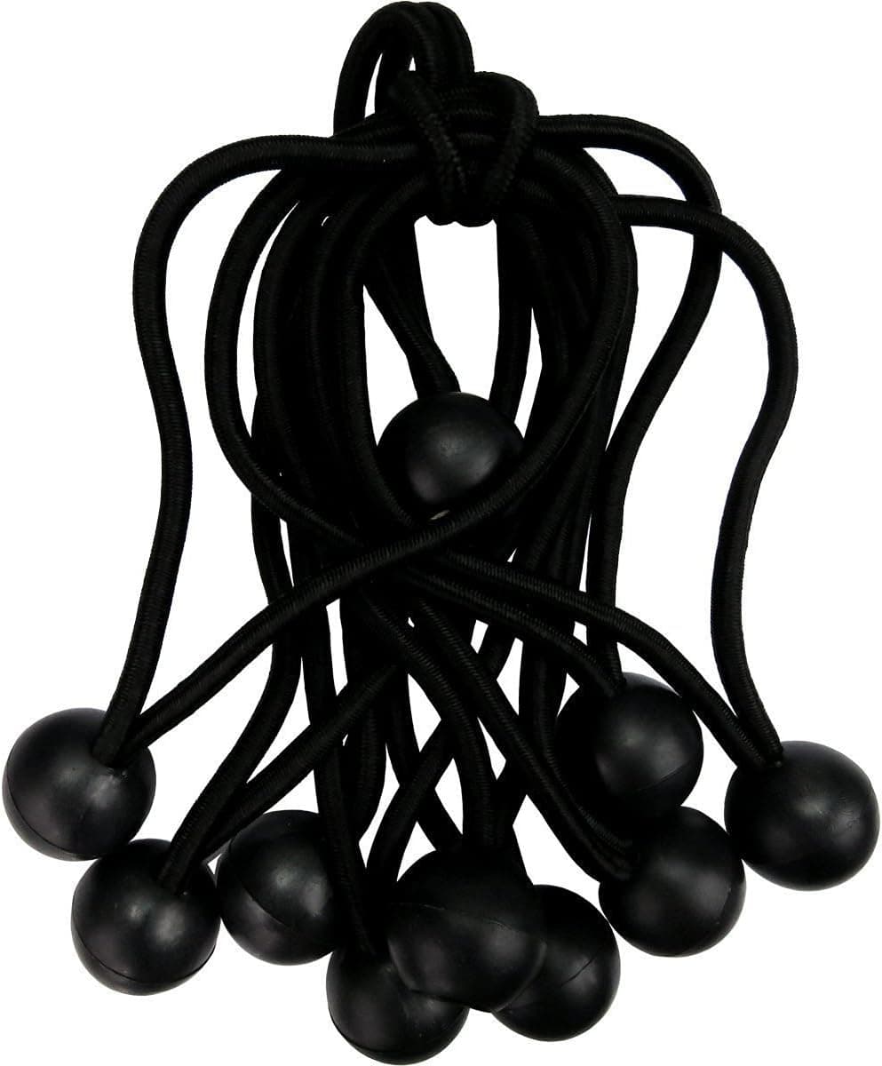 Shop-Tek 9-Inch BLACK Premium Ball Bungee - Package of 100 - Sold by Ucostore Only