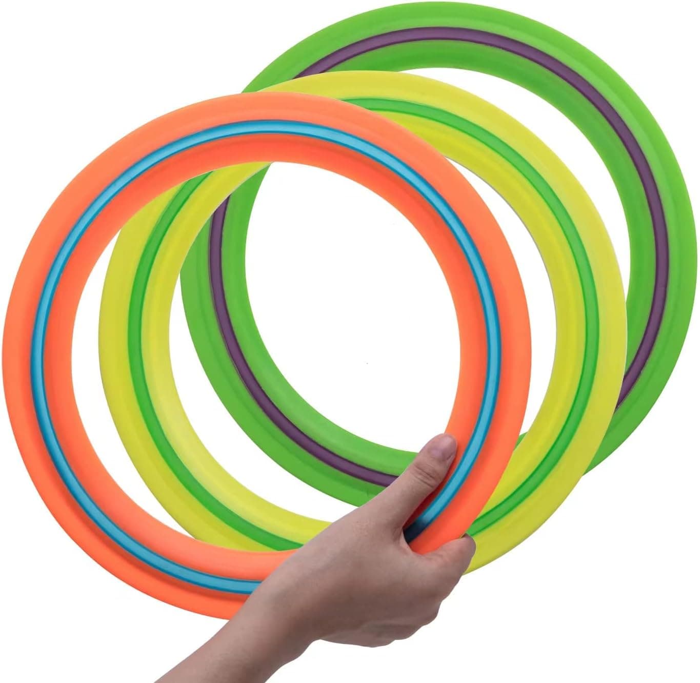 Flying Disc Toys for Kids Adult 11inch Flying Ring, Replace Screen Time with Healthy Family Fun - Get Outside & Play! Outdoor Playing Lawn Game Sport Backyark Garden Toss Game Gift for Boys Girls 4+