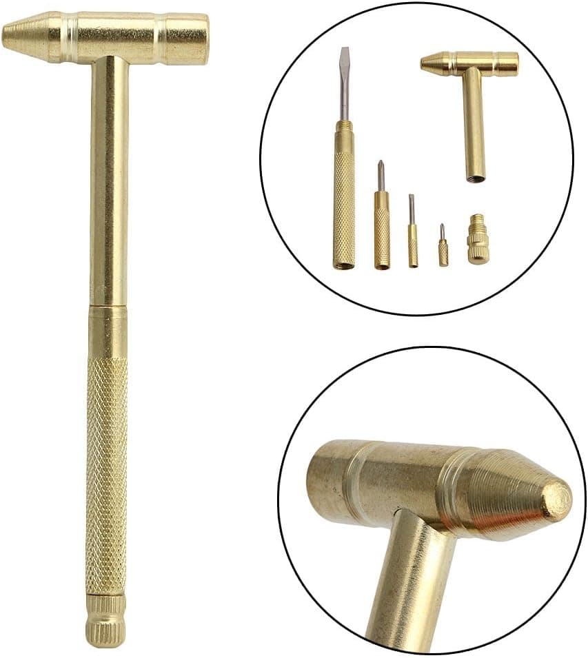 Kangnice 6 in1 Micro Mini Multifunction Copper Hammer 3 kinds Screwdrivers Hand Tools