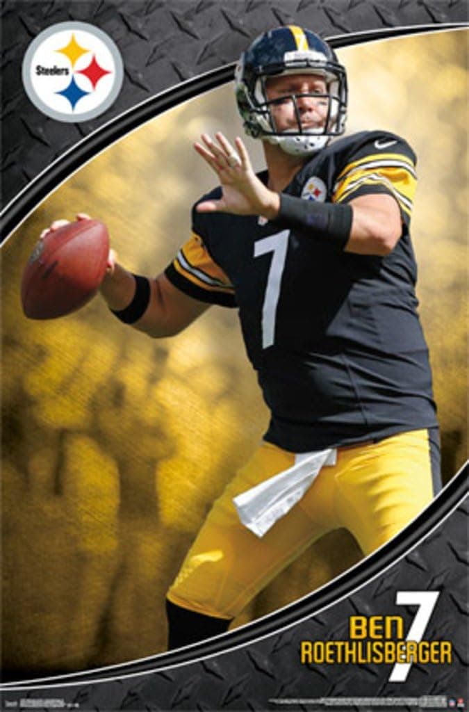 Pittsburgh Steelers - B Roethlisberger 15 Poster Print (24 x 36)