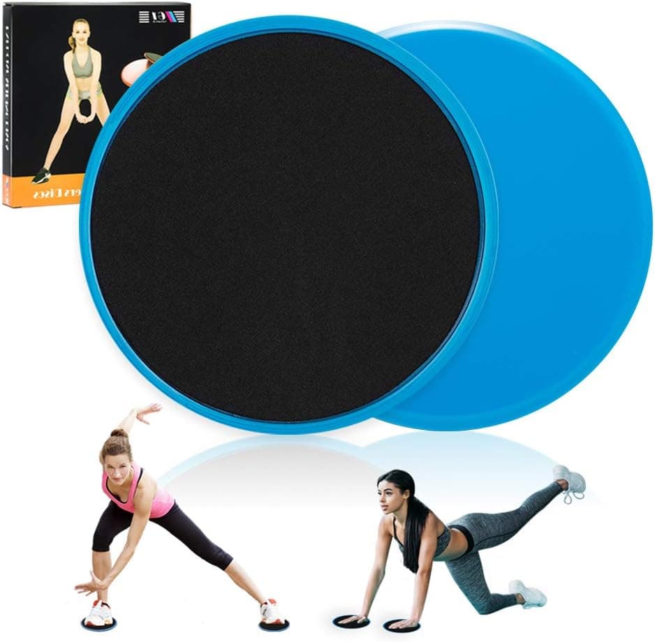 Exercise Core Sliders for Working Out, 2Pack Exercise Sliders Fitness Discs Dual Sided Gliders Exercise Gliding Discs Fitness Equipment for Abs at Home Core Workouts On Carpet and Hardwood