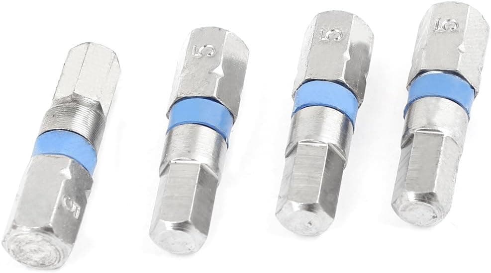 uxcell 4 Pcs Magnetic 5mm Tip H5 Hex Head Screw Driver Bit