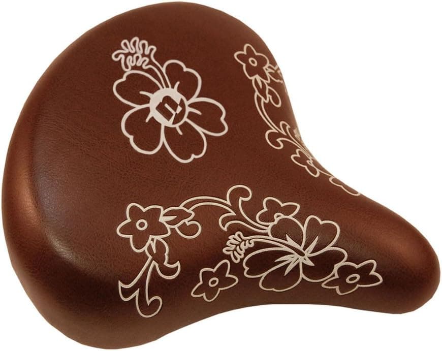 Nirve Island Flower Cruiser Bicycle Saddle (Brown)