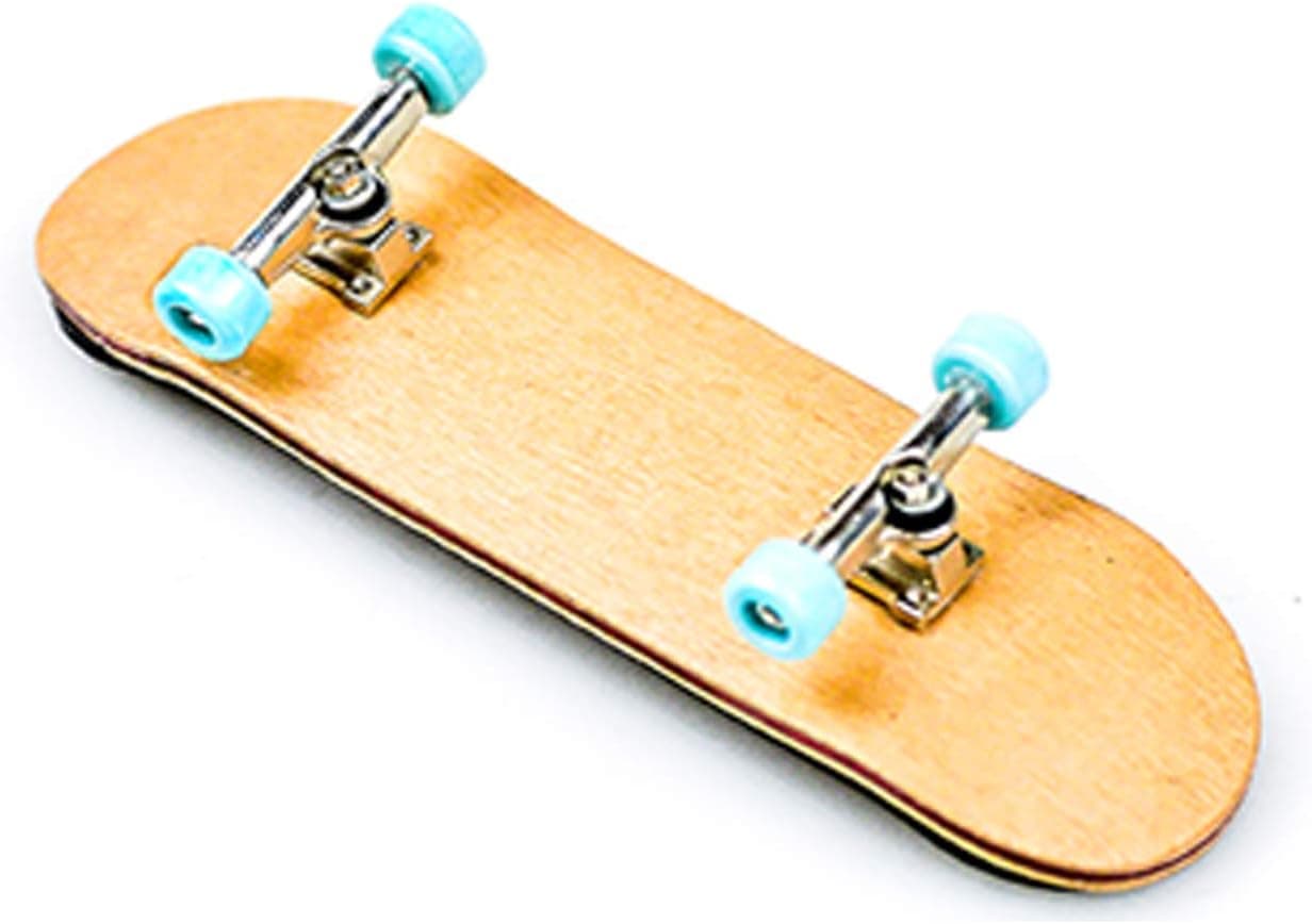 Kikunum Funny DIY Finger Skateboard Kits for Kids, Maple Complete Wooden Fingerboard with Free Mini Finger Shoes - Black