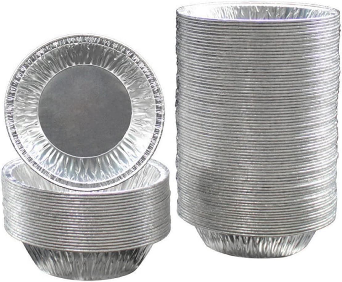 100Pcs Aluminum Foil Pie Trays 2.87" Foil Tart Pan Disposable Small Mini Pie Tins Pot Pie Tins for Bakeries, Cafes, Restaurants
