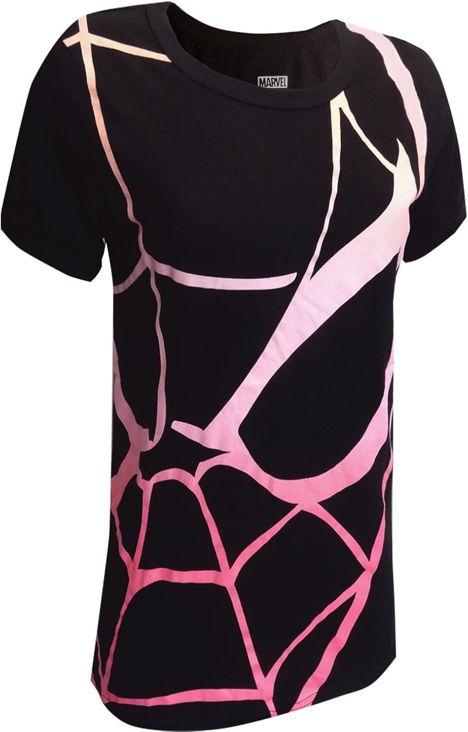 MJC Women's Marvel Comics Spiderman Web Black Tee Shirt