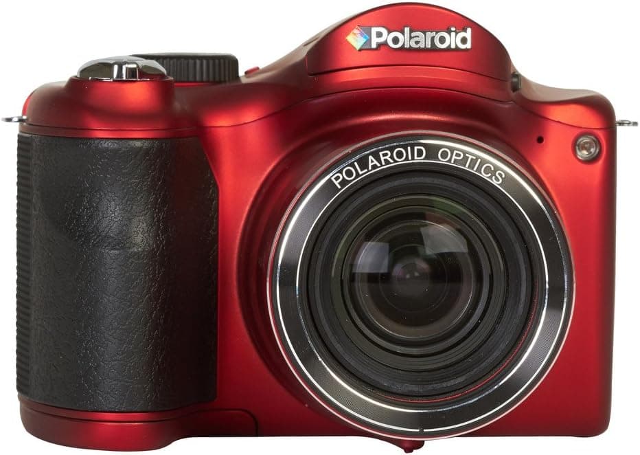 Polaroid IS2634-RED/KIT-AMX 16 Digital Camera with 3-Inch LCD (Black)