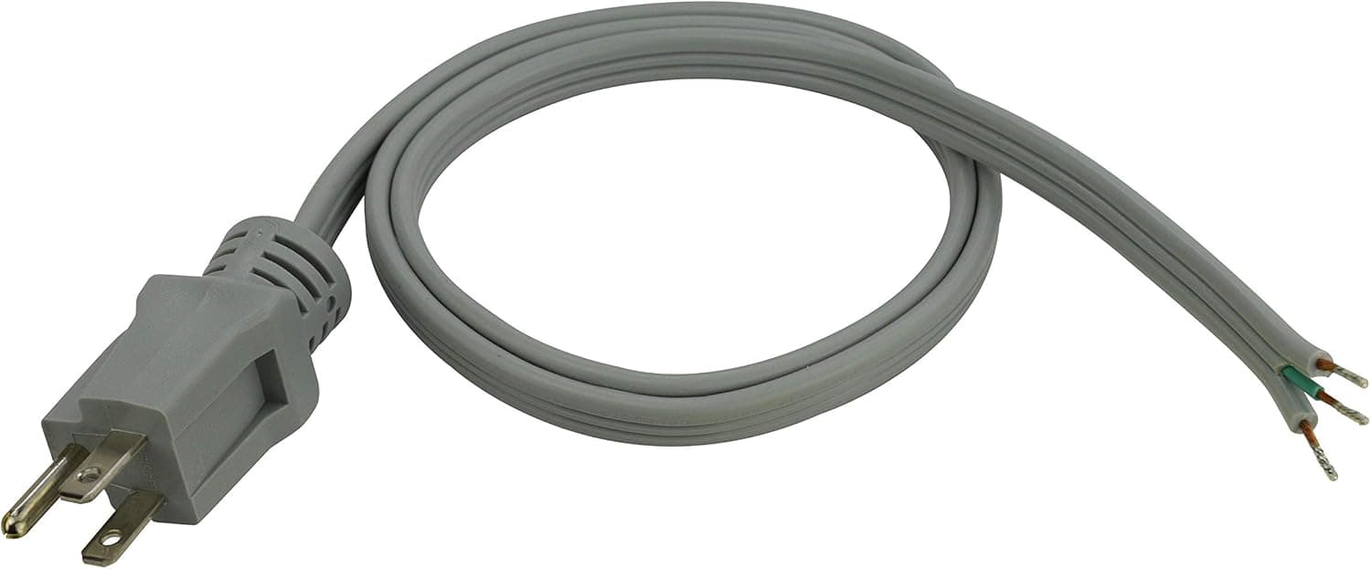 Prime PS200603 16/3 SPT-3 Garbage Disposal Power Supply Cord, Gray, 3-Feet