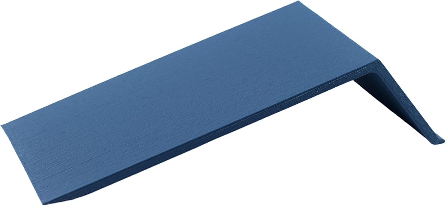 Teak Tuning Fingerboard Poly Low-Rise Kicker Ramp - 6" Long, 3" Wide, 1.5" Tall - Fingerboard Obstacle in Blue Steel Colorway