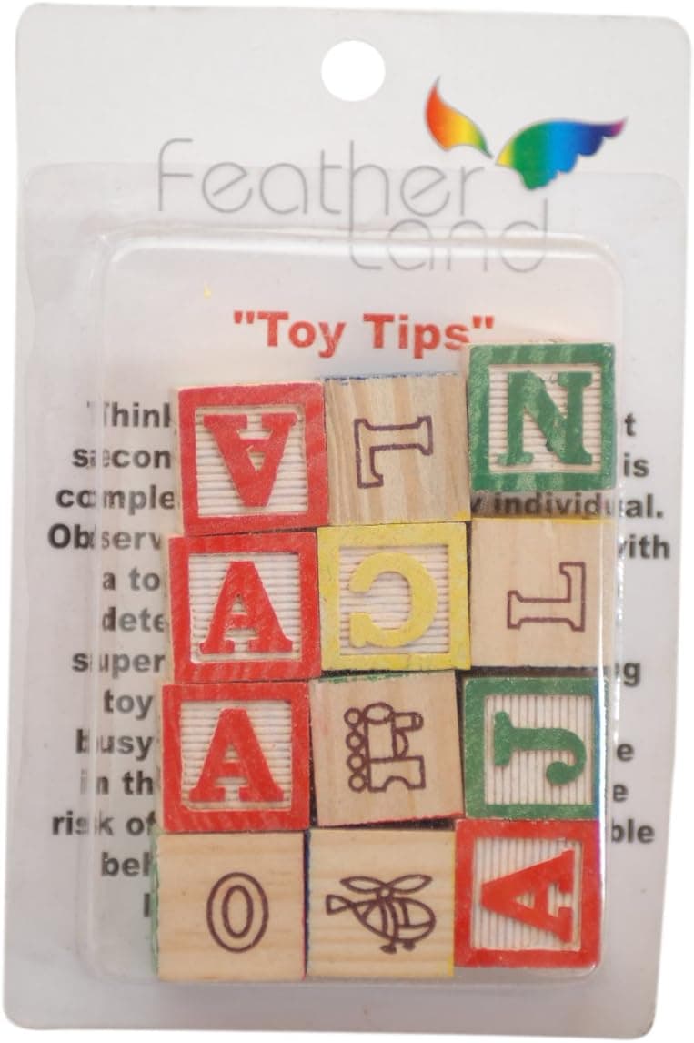 Paradise 1-1/8-Inch ABC Wood Blocks Bird Toy