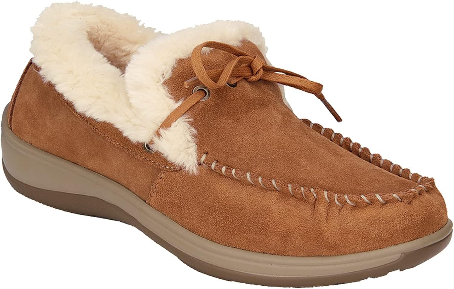 Orthofeet Proven Plantar Fasciitis & Foot Pain Relief. Extended Widths. Arch Support Women's Leather Moccasins Slippers Capri