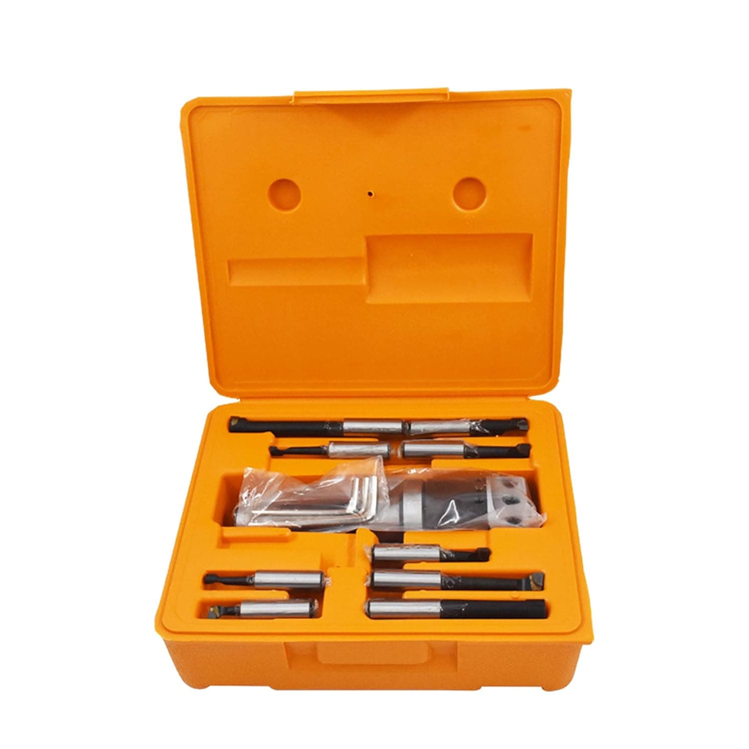 waltyotur 9pcs 2 Boring Head R8 Shank 1/2 Carbide Boring Bar Set Milling HFS