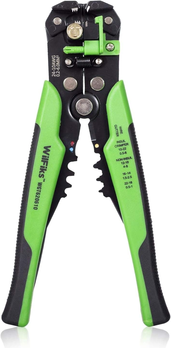 WilFiks Automatic Wire Stripper, 3 In 1 Multi Tool For Stripping, Cutting And Crimping Wires, Self-Adjusting Cable Cutter And Crimper, Plier For Trimming Copper & Aluminum Wires, Ergonomic Handle