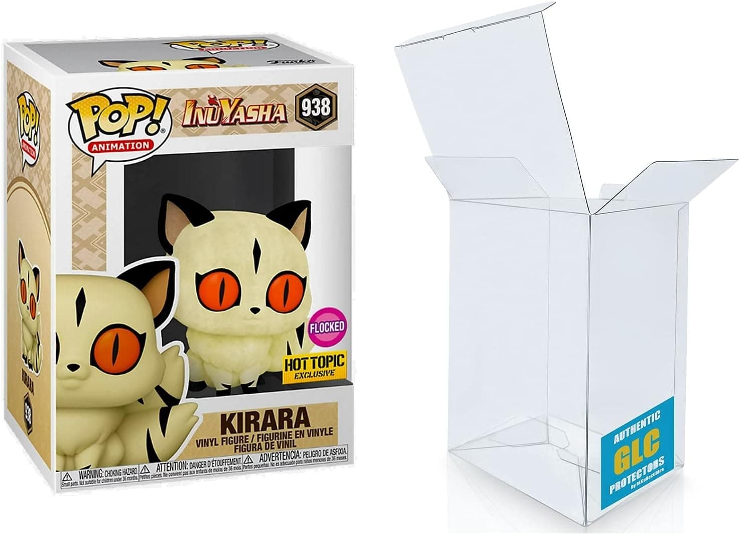 Funko POP! Flocked Kirara from Inuyasha Anime #938 Vinyl Figure - Hot Topic Exclusive Bundle with GLC Protector