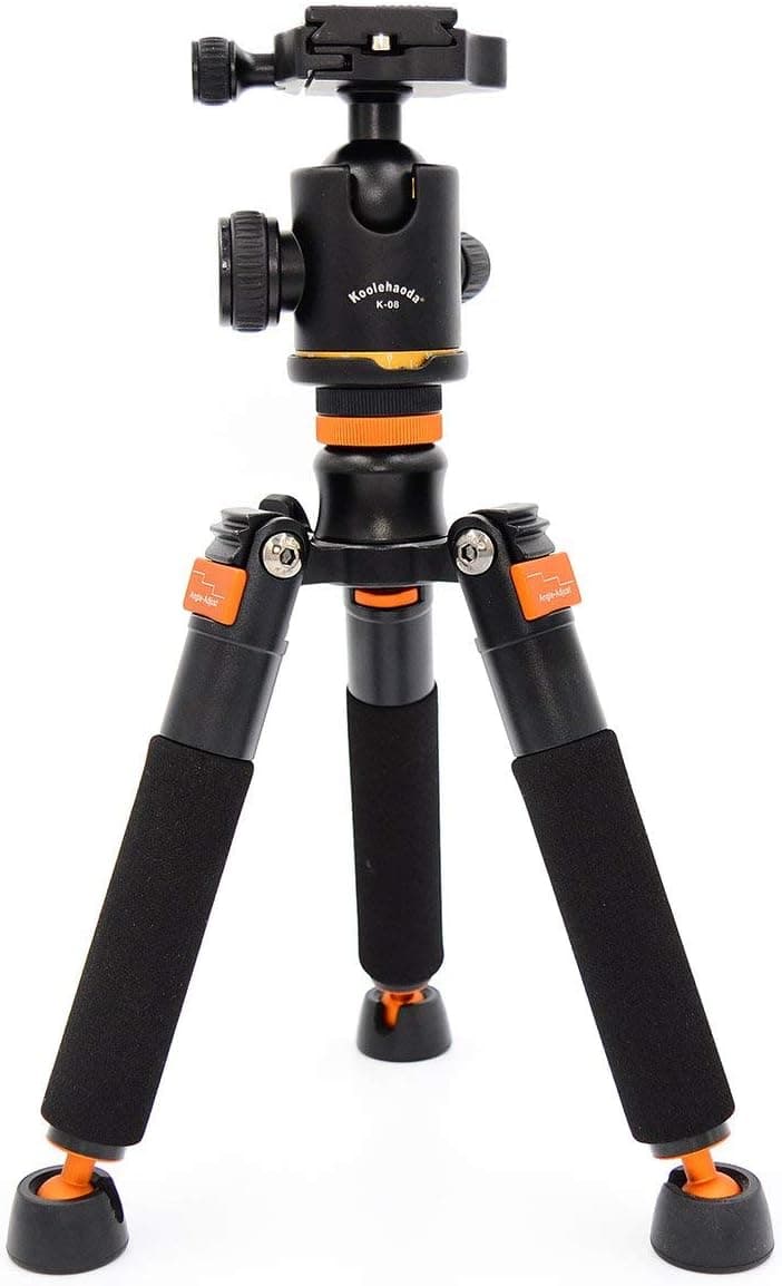 Koolehaoda Mini Tripod & K-08 Ball Head for 1/4 or 3/8 Monopods-SLR Camera