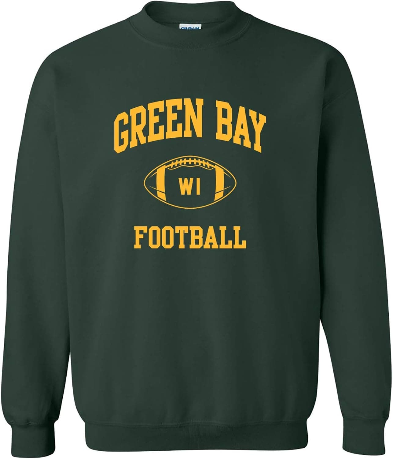 Green Bay Classic Football Arch - Hometown Pride CREW SWEATSHIRT - 2X-Large - Forest