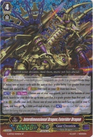 Cardfight!! Vanguard TCG - Interdimensional Dragon, Faterider Dragon (G-BT02/S04EN) - G Booster Set 2: Soaring Ascent of Gale & Blossom