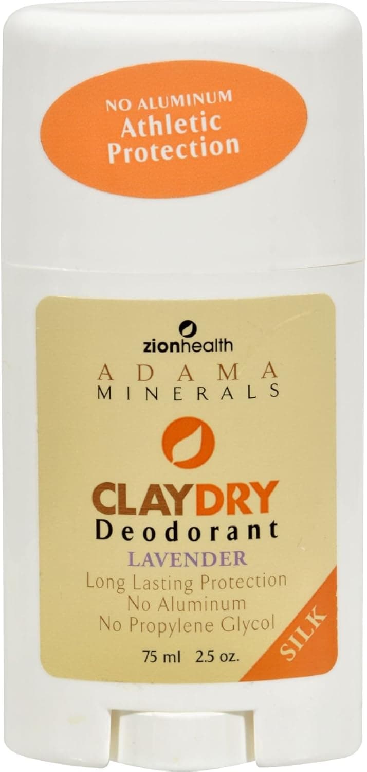 Zion Health Claydry Silk Deodorant - Lavender - 2.5 oz - Gluten Free -