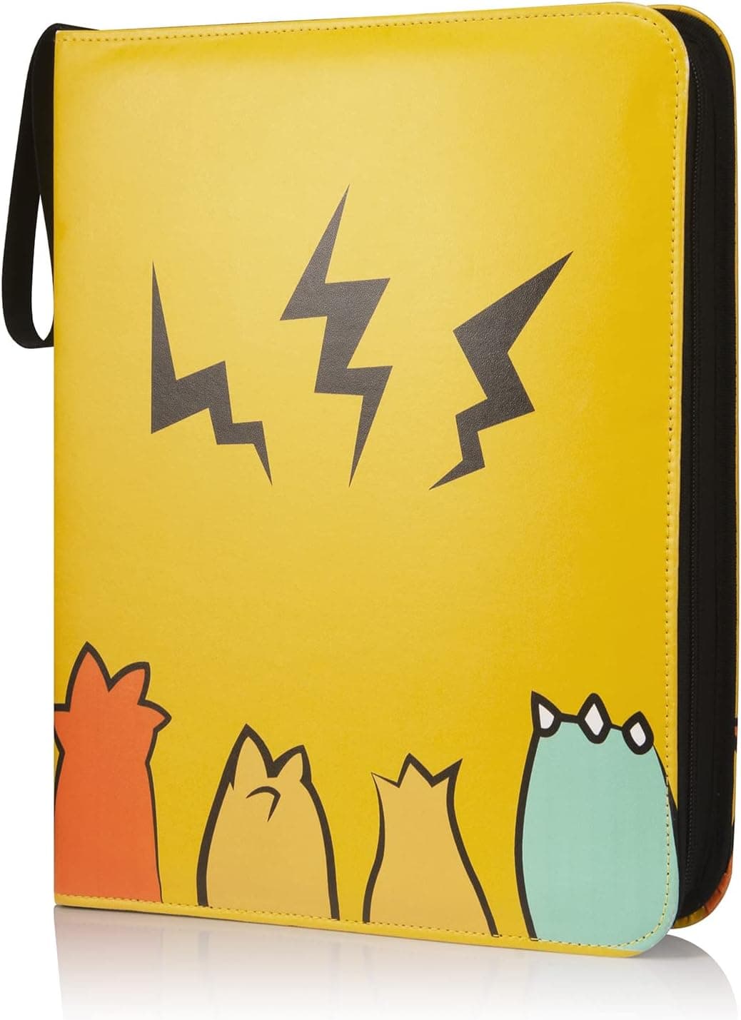Geecow Card Binder for Pokemon Cards 9-Pocket - 720 Pockets Trading Card Games Collection Binder Holder with Sleeves | Toys Gifts for 3-12 Year Old Boys Girls Young Collectors Light Yellow