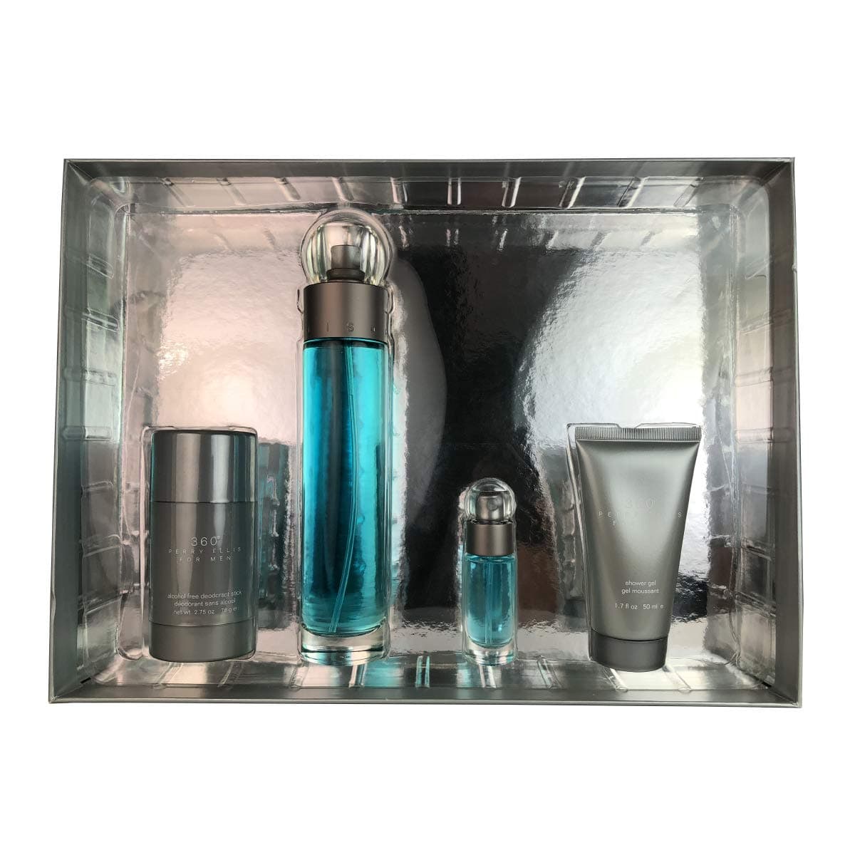 Perry Ellis 360 Set (Eau De Toilette Spray, After Shave Balm, Deodarant Stick, Mini)