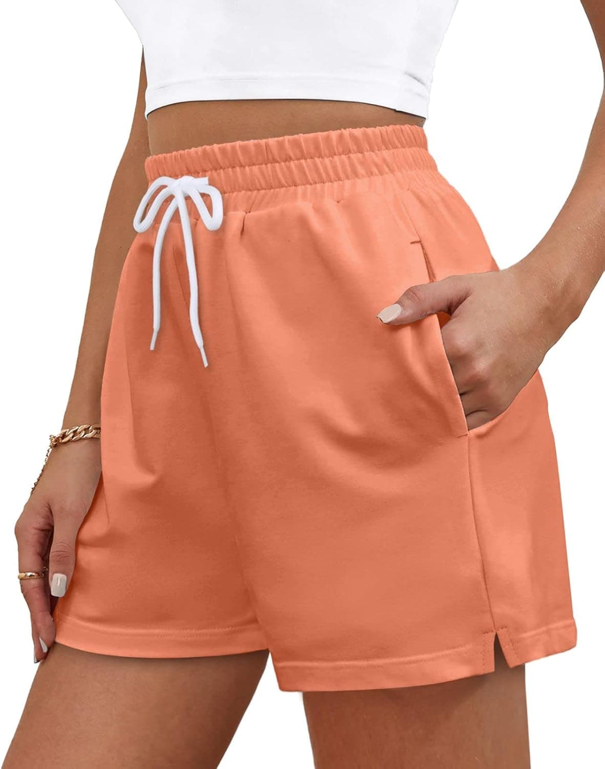 OFEEFAN Women Shorts for Summer Running Workout Casual Lounge Athletic Shorts for Yoga